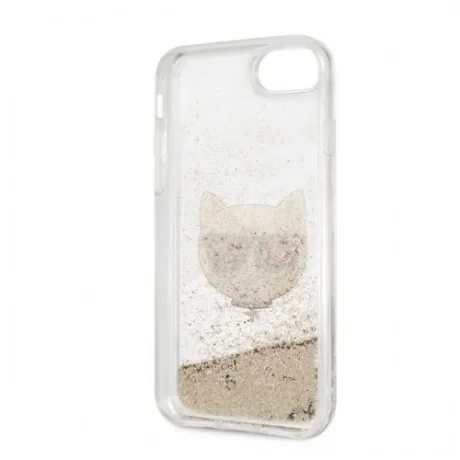 Husa Cover Karl Lagerfeld Glitter Choupette pentru iPhone 7/8/SE Gold