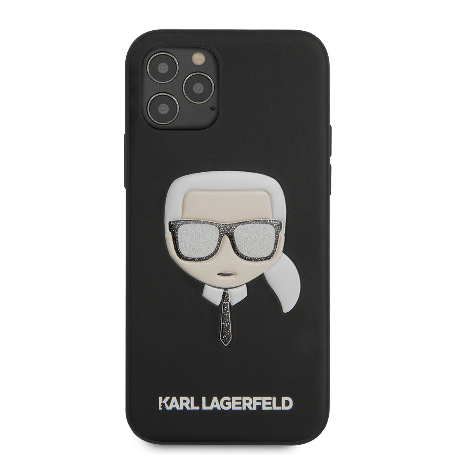 Husa Cover Karl Lagerfeld Glitter Head pentru iPhone 12/12 Pro Black thumb