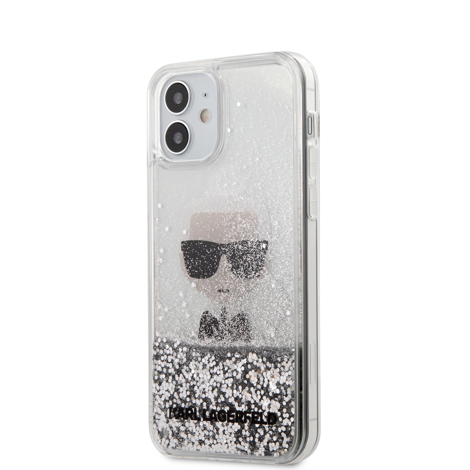 Husa Cover Karl Lagerfeld Glitter Iconic pentru iPhone 12 Mini Silver thumb