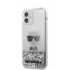 Husa Cover Karl Lagerfeld Glitter Iconic pentru iPhone 12 Mini Silver