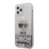 Husa Cover Karl Lagerfeld Glitter Iconic pentru iPhone 12/12 Pro Silver
