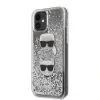 Husa Cover Karl Lagerfeld Glitter Karl&amp;Choupette pentru iPhone 11 Argintiu