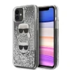 Husa Cover Karl Lagerfeld Glitter Karl&amp;Choupette pentru iPhone 11 Argintiu