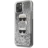 Husa Cover Karl Lagerfeld Glitter Karl&amp;Choupette pentru iPhone 11 Pro Max Argintiu