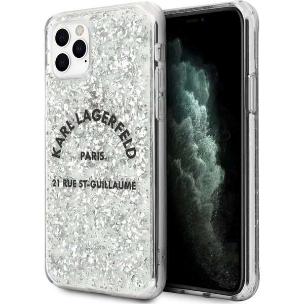 Husa Cover Karl Lagerfeld Glitter pentru iPhone 11 Pro Max Silver thumb