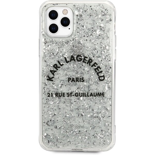 Husa Cover Karl Lagerfeld Glitter pentru iPhone 11 Pro Max Silver thumb