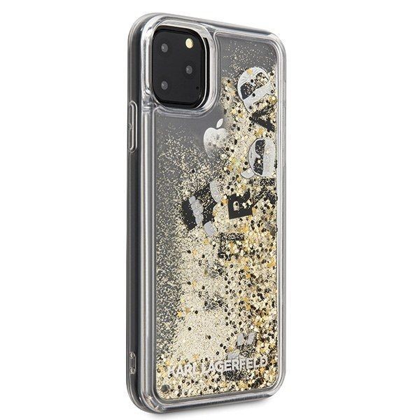 Husa Cover Karl Lagerfeld Glitter pentru Iphone 11 Pro Max  Negru Auriu thumb