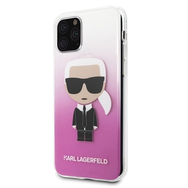 Husa Cover Karl Lagerfeld Gradient Ikonik pentru iPhone 11 Pro Roz thumb
