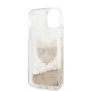 Husa Cover Karl Lagerfeld Heads Glitter Kryt Pro pentru iPhone 11 Gold