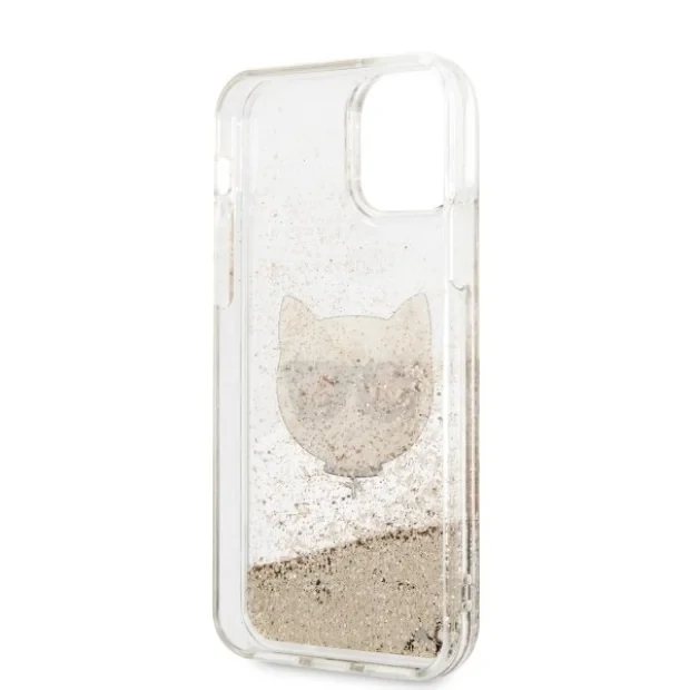 Husa Cover Karl Lagerfeld Heads Glitter Kryt Pro pentru iPhone 11 Gold