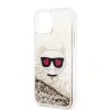 Husa Cover Karl Lagerfeld Heads Glitter Kryt Pro pentru iPhone 11 Gold