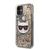 Husa Cover Karl Lagerfeld Heads Glitter Kryt Pro pentru iPhone 11 Gold