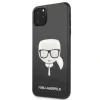 Husa Cover Karl Lagerfeld Iconic Glitter pentru iPhone 11 Pro Max Negru