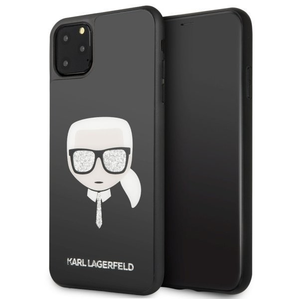 Husa Cover Karl Lagerfeld Iconic Glitter pentru iPhone 11 Pro Negru thumb