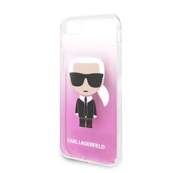 Husa Cover Karl Lagerfeld Iconic Glitter pentru iPhone 7/8/SE Pink thumb