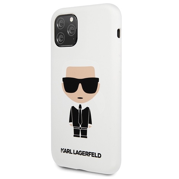 Husa Cover Karl Lagerfeld Iconic Silicone Body pentru iPhone 11 Pro Alb thumb