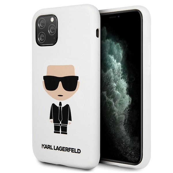 Husa Cover Karl Lagerfeld Iconic Silicone Body pentru iPhone 11 Pro Alb thumb