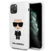 Husa Cover Karl Lagerfeld Iconic Silicone Body pentru iPhone 11 Pro Alb