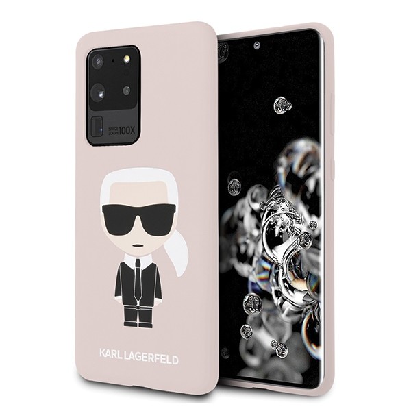 Husa Cover Karl Lagerfeld Iconic Silicone pentru Samsung Galaxy S20 Ultra Roz thumb