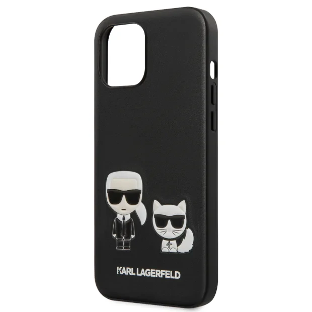 Husa Cover Karl Lagerfeld Karl &amp;Choupette pentru iPhone 12 Mini Black