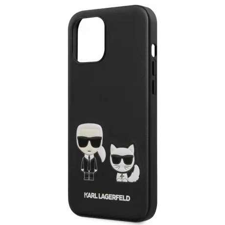 Husa Cover Karl Lagerfeld Karl &amp;Choupette pentru iPhone 12 Pro Max Black