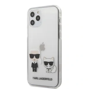 Husa Cover Karl Lagerfeld Karl &amp;Choupette pentru iPhone 12/12 Pro Clear