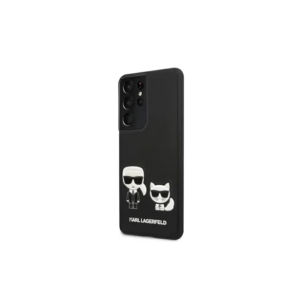 Husa Cover Karl Lagerfeld Karl&amp;Choupette pentru Samsung Galaxy S21 Ultra Black