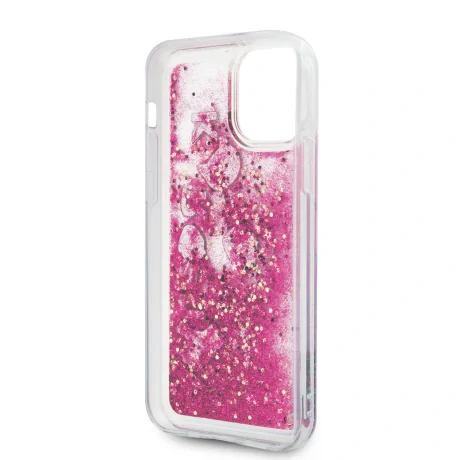 Husa Cover Karl Lagerfeld Liquid Glitter Charms pentru iPhone 12 Pro Max Pink