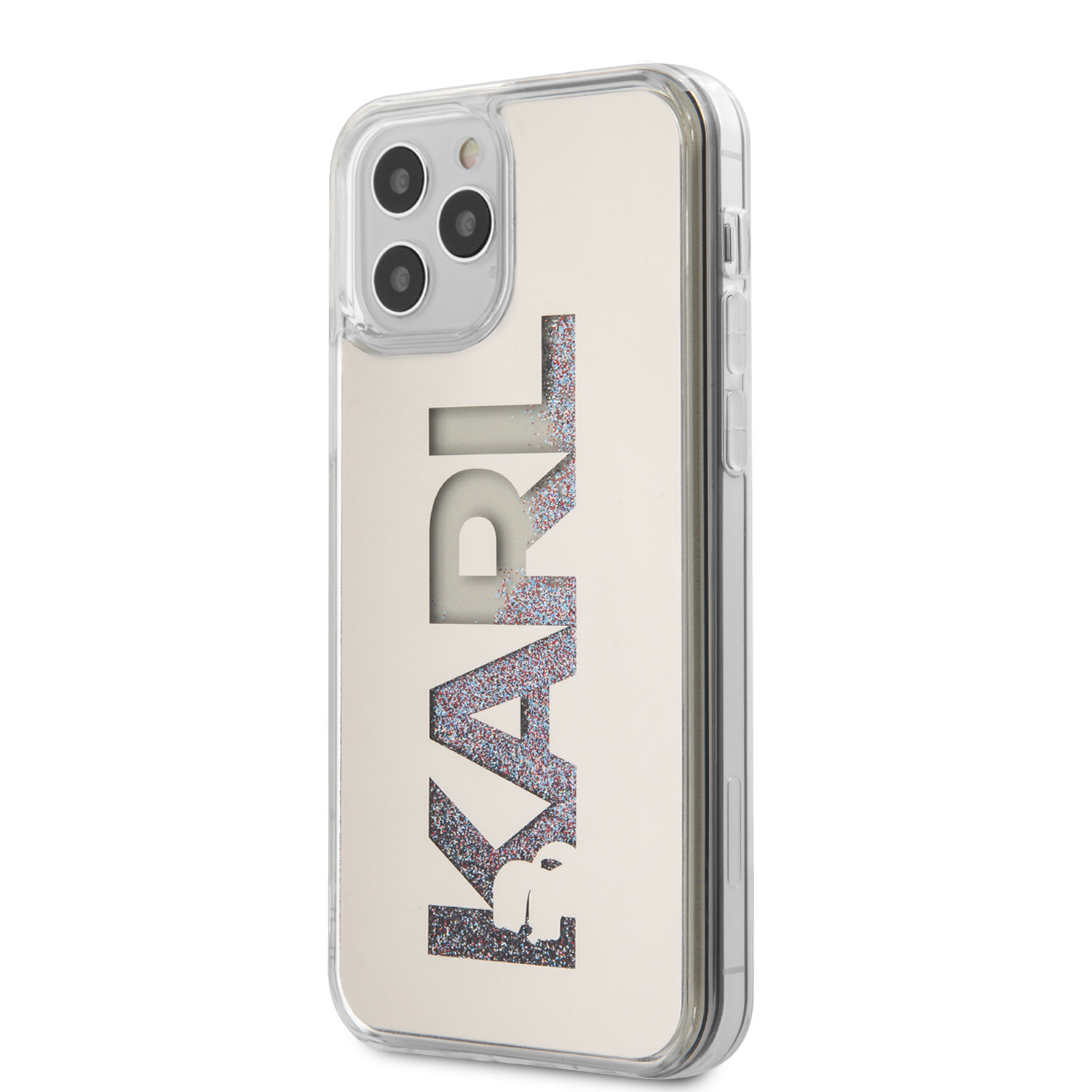 Husa Cover Karl Lagerfeld Liquid Glitter Multi Mirror pentru iPhone 12 Pro Max Silver thumb