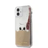 Husa Cover Karl Lagerfeld Liquid Glitter Peek a Boo pentru iPhone 12 Mini Pink