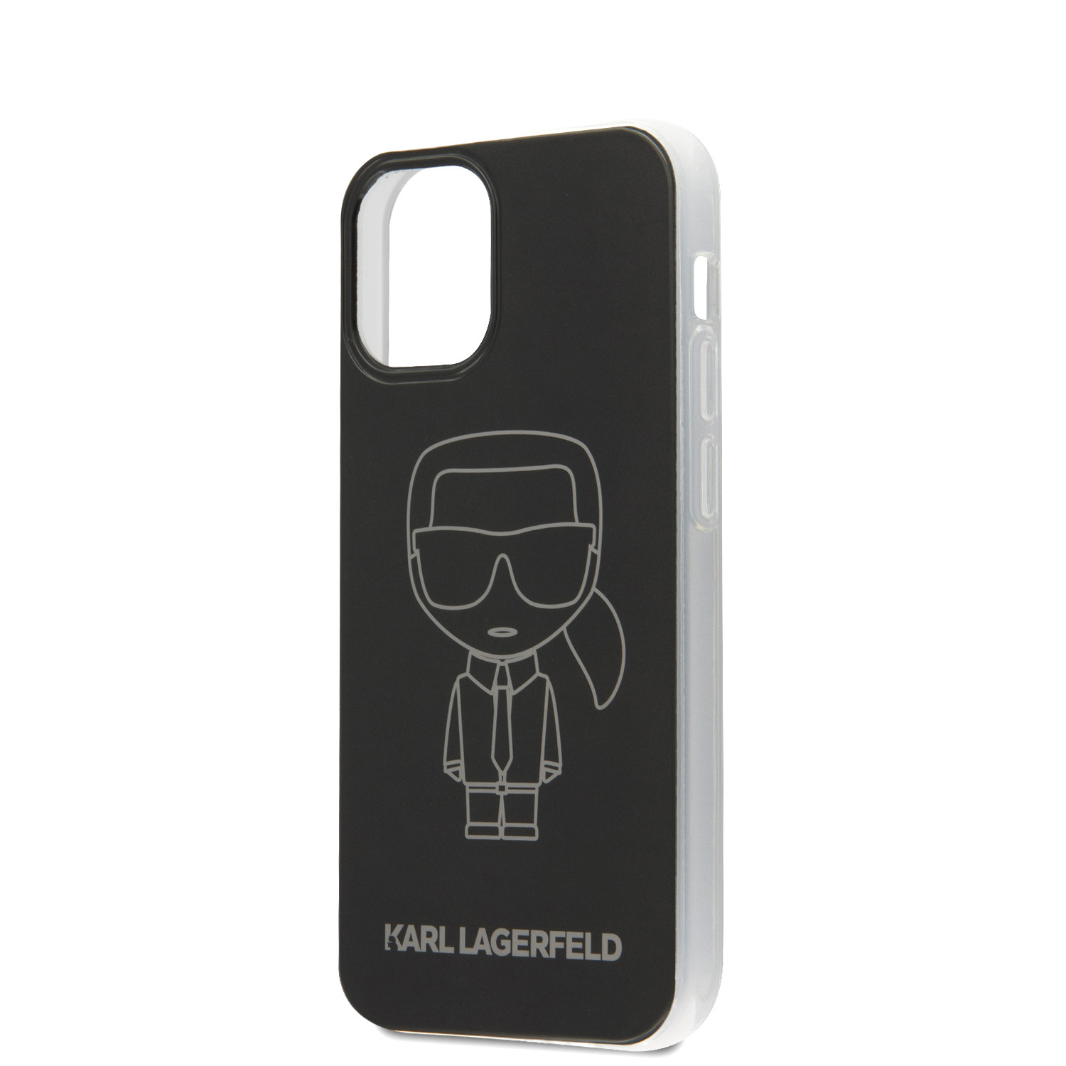 Husa Cover Karl Lagerfeld Metallic Iconic Outline pentru iPhone 12 Mini Black thumb