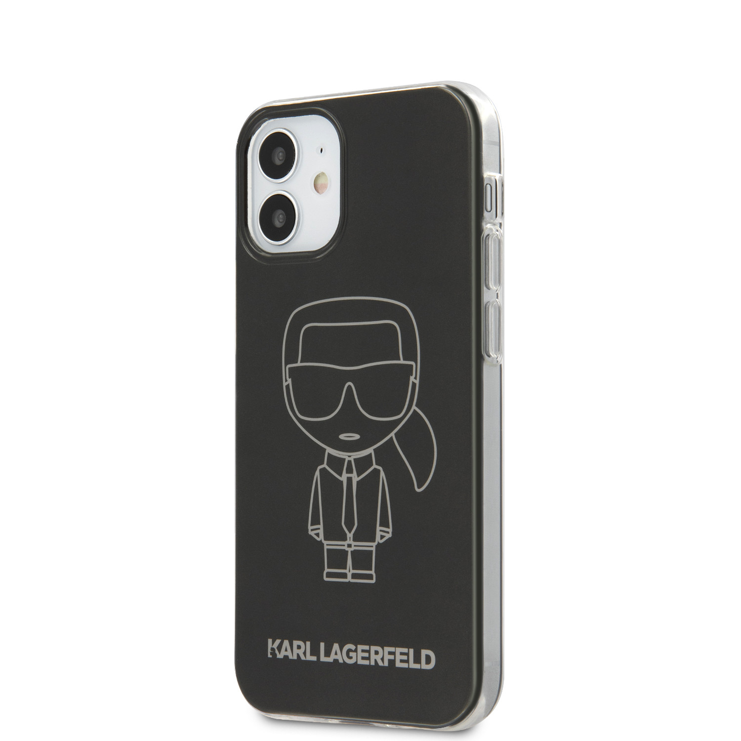 Husa Cover Karl Lagerfeld Metallic Iconic Outline pentru iPhone 12 Mini Black thumb