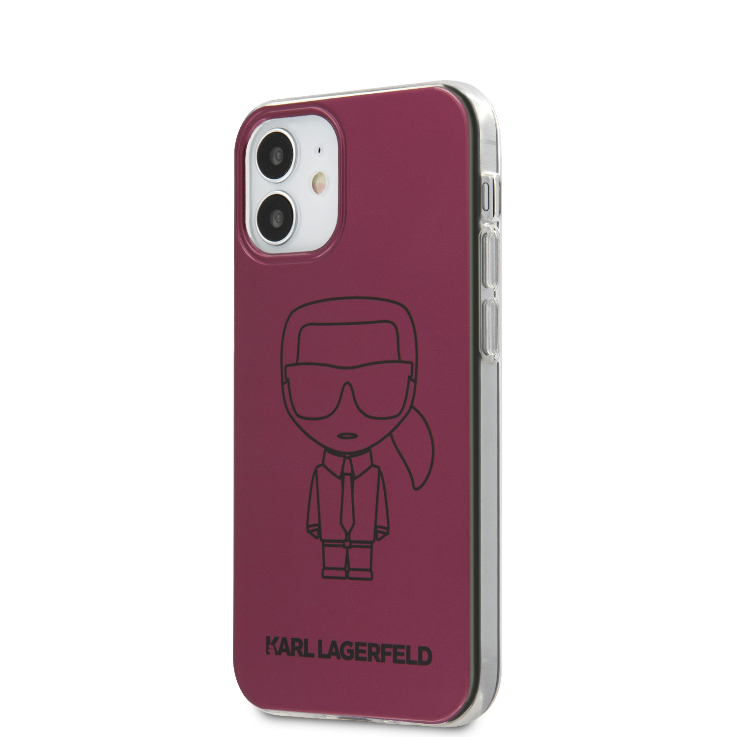 Husa Cover Karl Lagerfeld Metallic Iconic Outline pentru iPhone 12 Mini Pink thumb