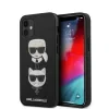 Husa Cover Karl Lagerfeld Saffiano K&amp;C Heads pentru iPhone 12 Mini Black