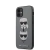 Husa Cover Karl Lagerfeld Saffiano K&amp;C Heads pentru iPhone 12 Mini Silver