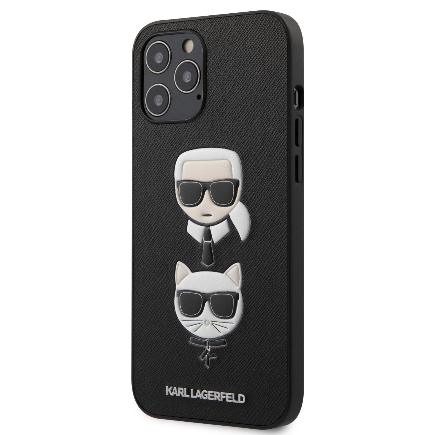 Husa Cover Karl Lagerfeld Saffiano K&C Heads pentru iPhone 12 Pro Max Black thumb