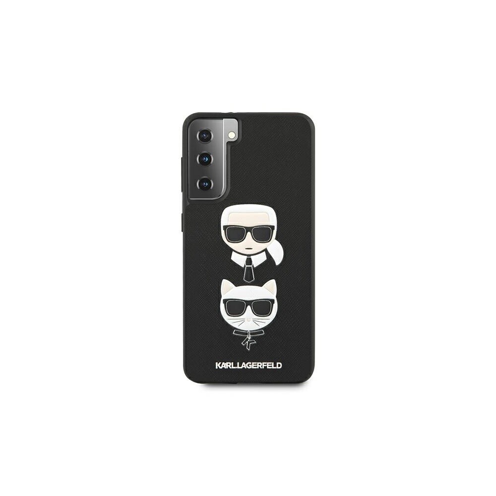 Husa Cover Karl Lagerfeld Saffiano K&C Heads pentru Samsung Galaxy S21 Black thumb