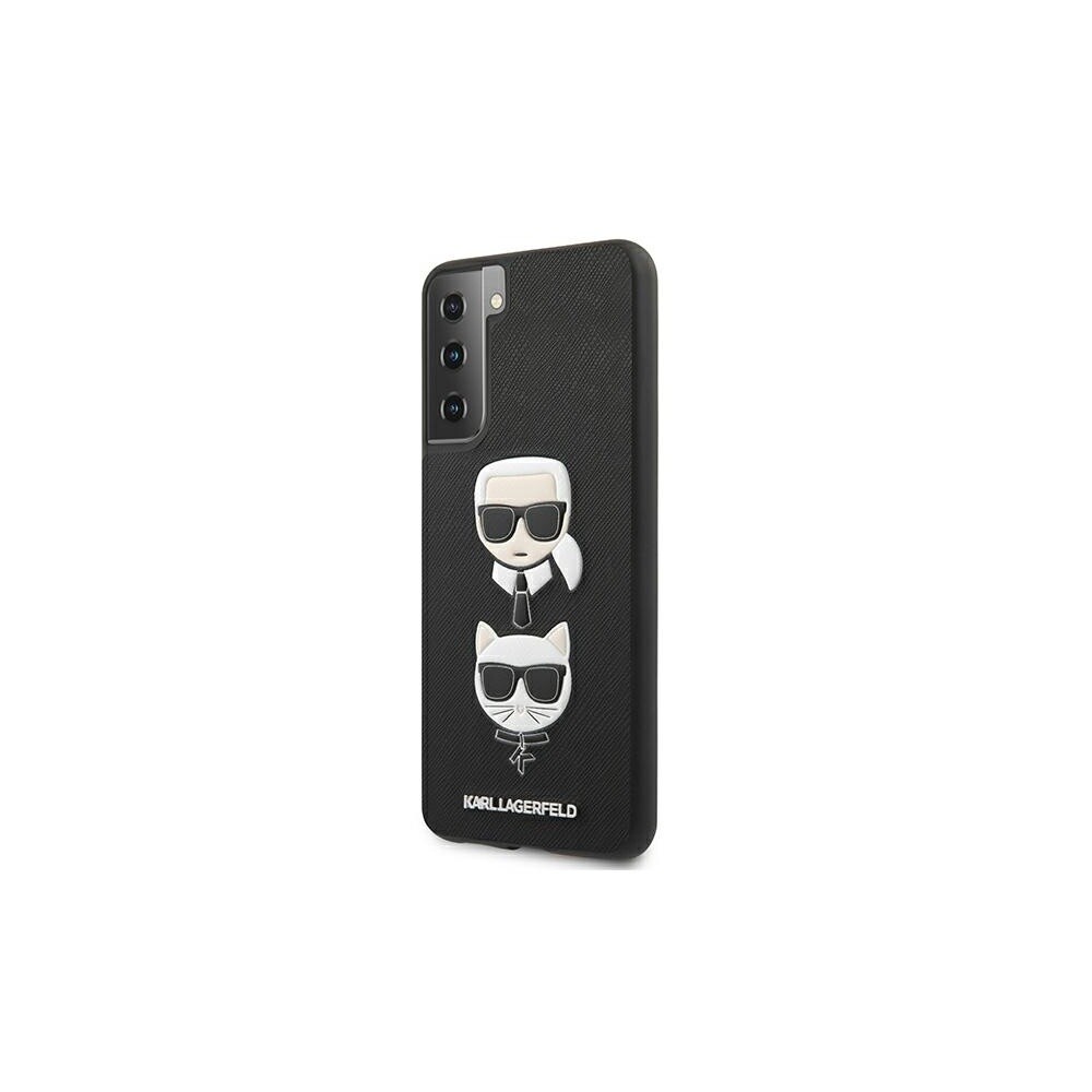 Husa Cover Karl Lagerfeld Saffiano K&C Heads pentru Samsung Galaxy S21 Black thumb