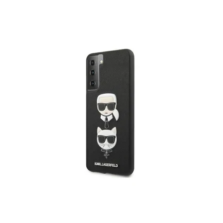 Husa Cover Karl Lagerfeld Saffiano K&amp;C Heads pentru Samsung Galaxy S21 Black
