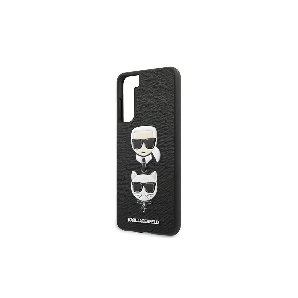 Husa Cover Karl Lagerfeld Saffiano K&C Heads pentru Samsung Galaxy S21 Black thumb