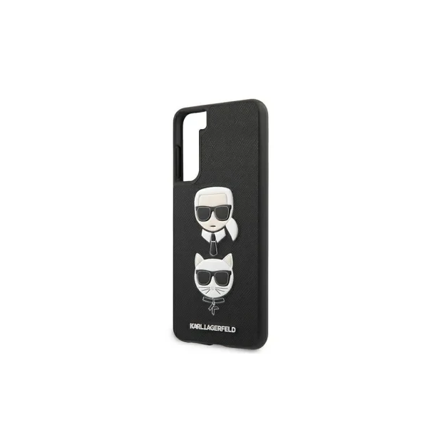 Husa Cover Karl Lagerfeld Saffiano K&amp;C Heads pentru Samsung Galaxy S21 Black