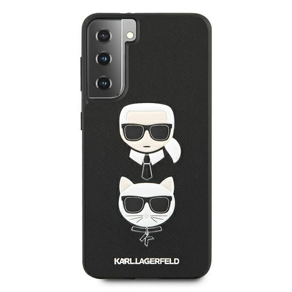 Husa Cover Karl Lagerfeld Saffiano K&C Heads pentru Samsung Galaxy S21 Plus Black thumb