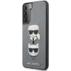 Husa Cover Karl Lagerfeld Saffiano K&amp;C Heads pentru Samsung Galaxy S21 Plus Silver