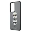 Husa Cover Karl Lagerfeld Saffiano K&amp;C Heads pentru Samsung Galaxy S21 Ultra Silver