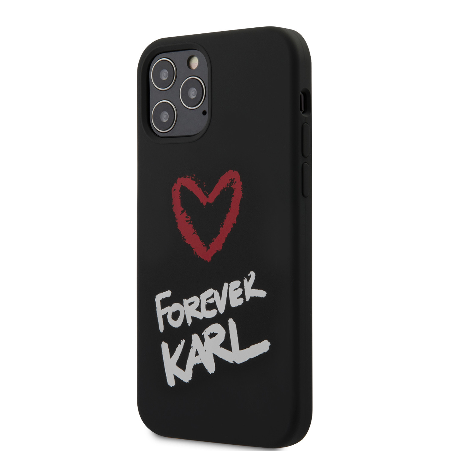 Husa Cover Karl Lagerfeld Silicone Forever pentru iPhone 12 Pro Max Black thumb