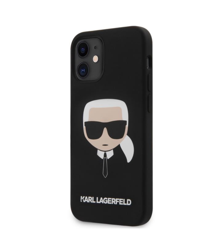 Husa Cover Karl Lagerfeld Silicone Head pentru iPhone 12 Mini Black thumb