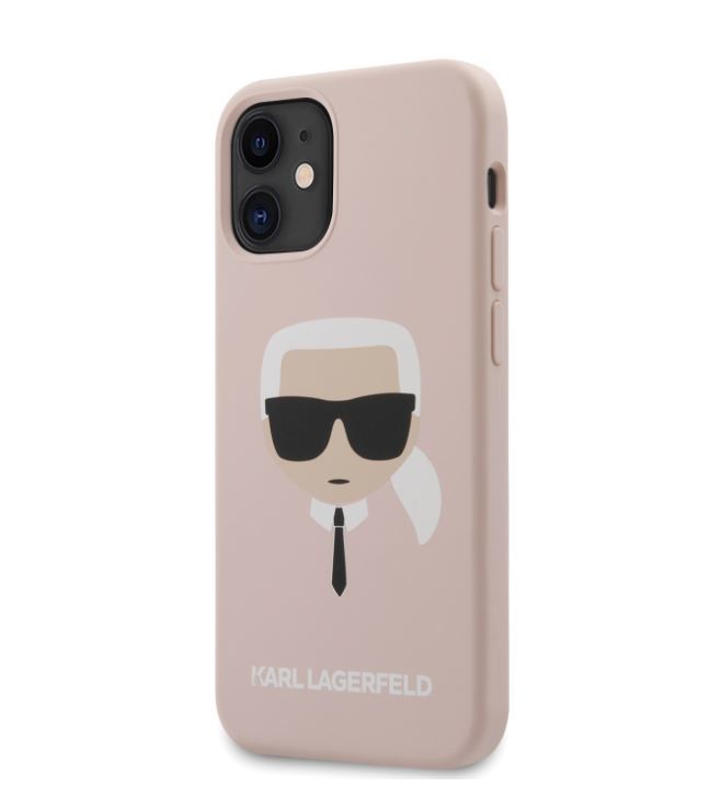 Husa Cover Karl Lagerfeld Silicone Head pentru iPhone 12 Mini Light Pink thumb
