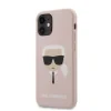 Husa Cover Karl Lagerfeld Silicone Head pentru iPhone 12 Mini Light Pink