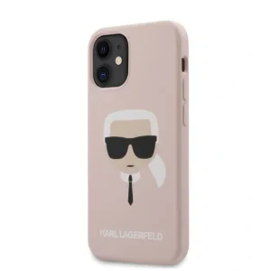 Husa Cover Karl Lagerfeld Silicone Head pentru iPhone 12 Mini Light Pink