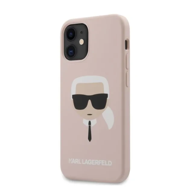 Husa Cover Karl Lagerfeld Silicone Head pentru iPhone 12 Mini Light Pink